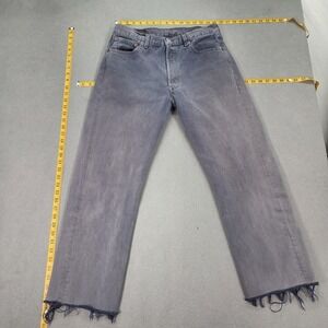 Vintage Levis 501 Jeans Mens Gray Straight Button Fly Made USA 90s Fits 30x26